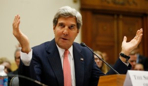 U.S. Secretary of State John Kerry testifies at a U.S. House Foreign Affairs Committee hearing on Syria on Capitol Hill in Washington